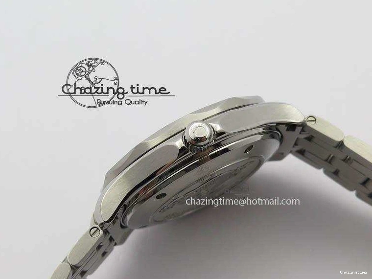 0226 WaterResistant Seamaster 300M SS MK 1:1 Best Edition Blue Dial Blue Ceramic Bezel On SS Bracelet A 8175